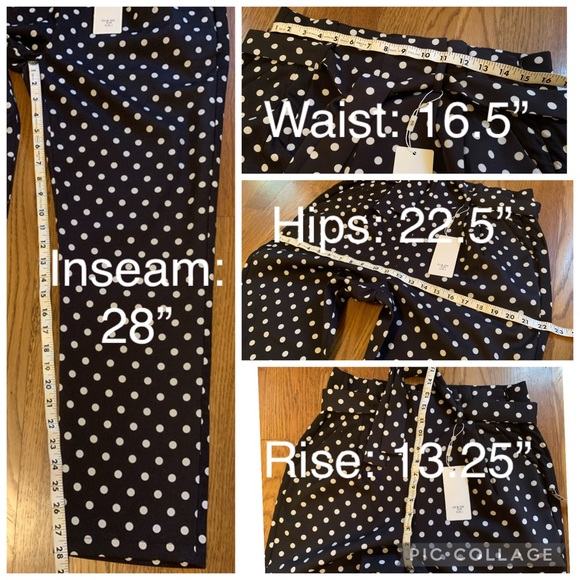 NWT Polka dot black pants size L - Picture 5 of 8
